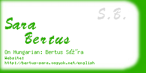 sara bertus business card